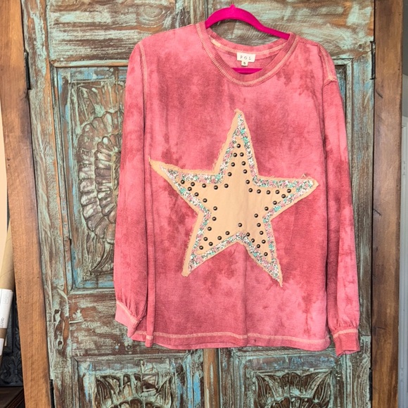 POL Pink Star Studded Sweatshirt - Picture 2 of 5